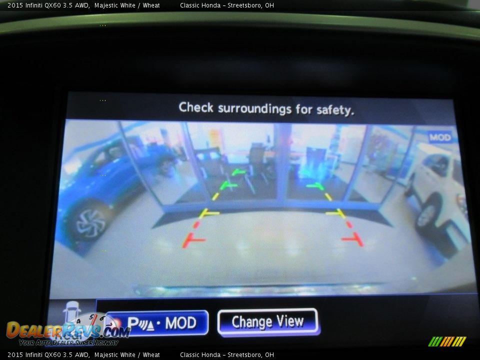 2015 Infiniti QX60 3.5 AWD Majestic White / Wheat Photo #27