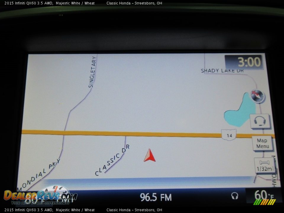 2015 Infiniti QX60 3.5 AWD Majestic White / Wheat Photo #28