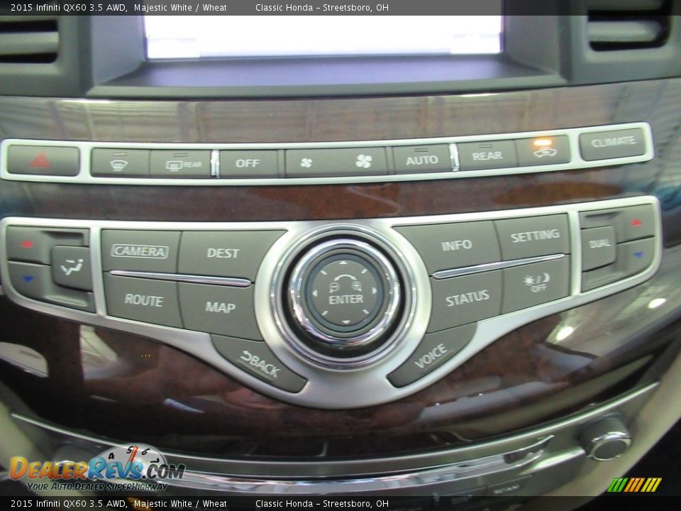 2015 Infiniti QX60 3.5 AWD Majestic White / Wheat Photo #29