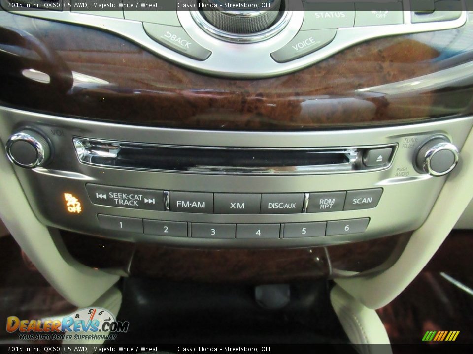 2015 Infiniti QX60 3.5 AWD Majestic White / Wheat Photo #32