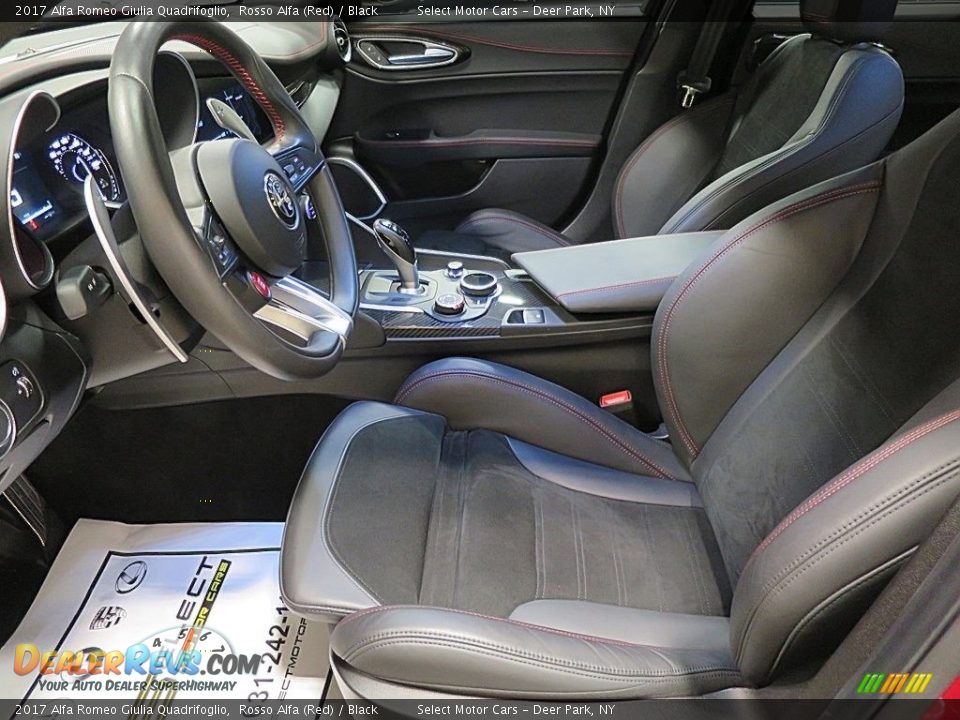 2017 Alfa Romeo Giulia Quadrifoglio Rosso Alfa (Red) / Black Photo #16