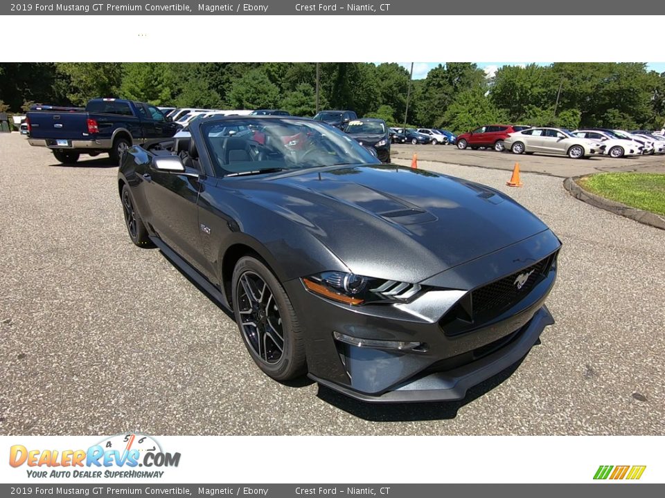 2019 Ford Mustang GT Premium Convertible Magnetic / Ebony Photo #1