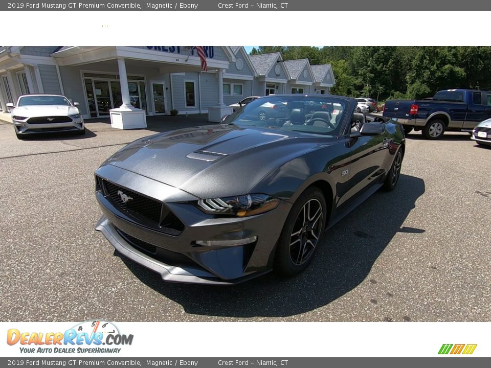 2019 Ford Mustang GT Premium Convertible Magnetic / Ebony Photo #3