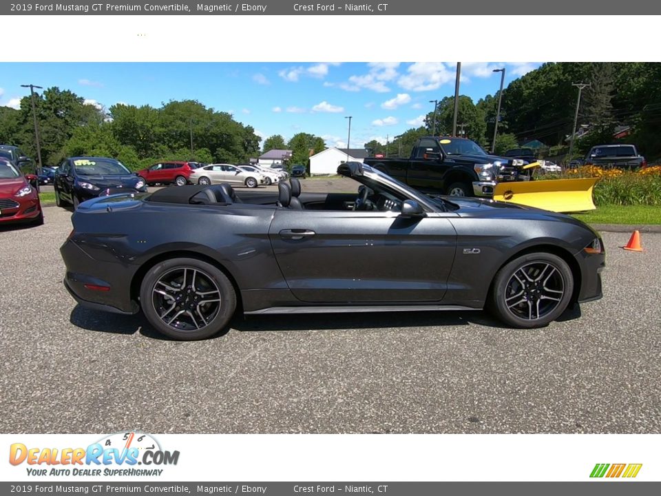 2019 Ford Mustang GT Premium Convertible Magnetic / Ebony Photo #8