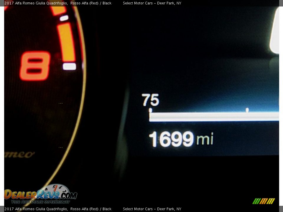 2017 Alfa Romeo Giulia Quadrifoglio Rosso Alfa (Red) / Black Photo #32
