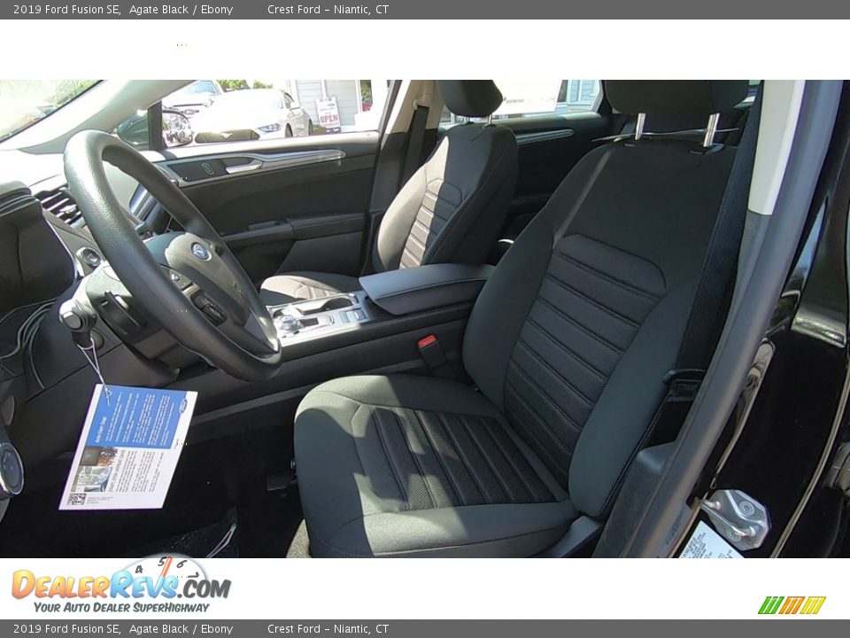 2019 Ford Fusion SE Agate Black / Ebony Photo #12