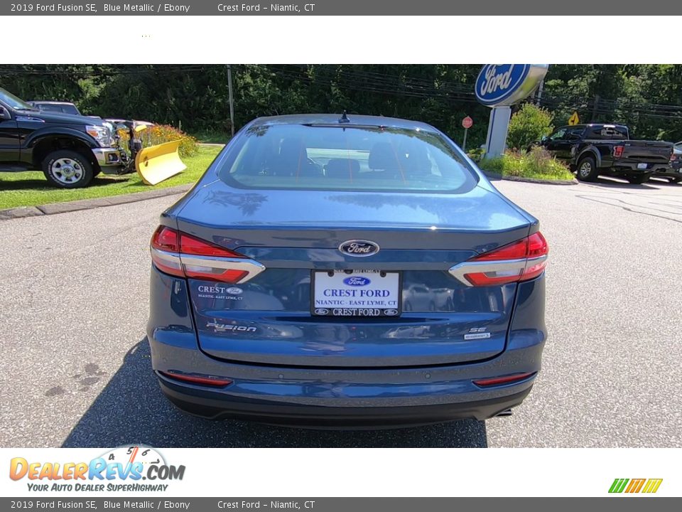 2019 Ford Fusion SE Blue Metallic / Ebony Photo #6