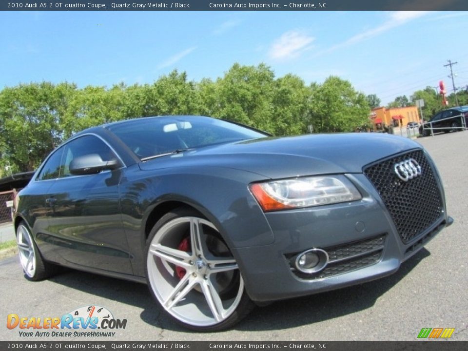 2010 Audi A5 2.0T quattro Coupe Quartz Gray Metallic / Black Photo #2