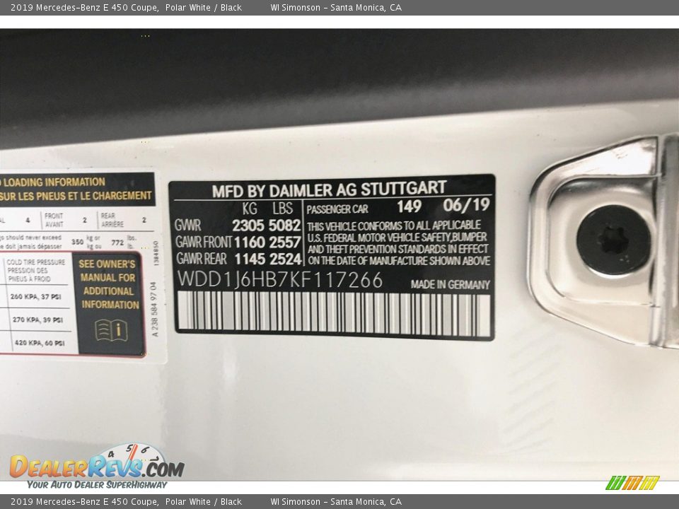 2019 Mercedes-Benz E 450 Coupe Polar White / Black Photo #11