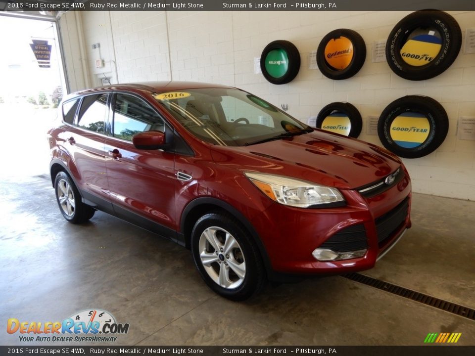 2016 Ford Escape SE 4WD Ruby Red Metallic / Medium Light Stone Photo #1