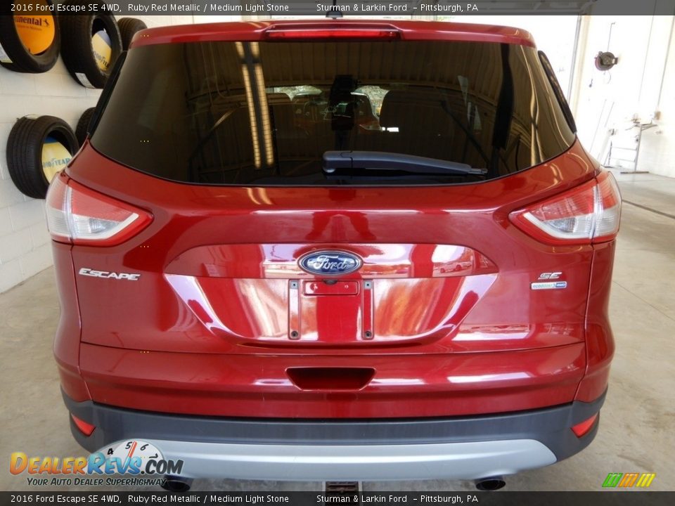 2016 Ford Escape SE 4WD Ruby Red Metallic / Medium Light Stone Photo #6