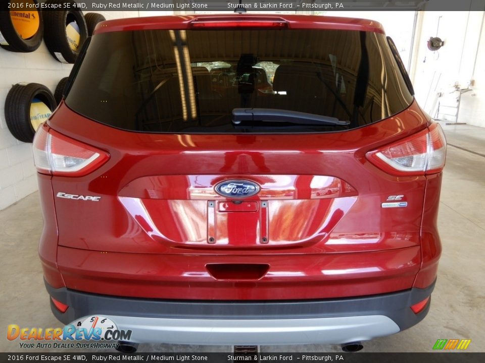 2016 Ford Escape SE 4WD Ruby Red Metallic / Medium Light Stone Photo #6