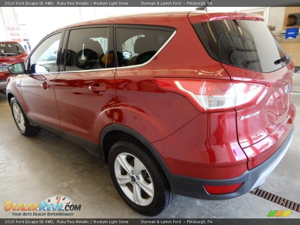 2016 Ford Escape SE 4WD Ruby Red Metallic / Medium Light Stone Photo #9
