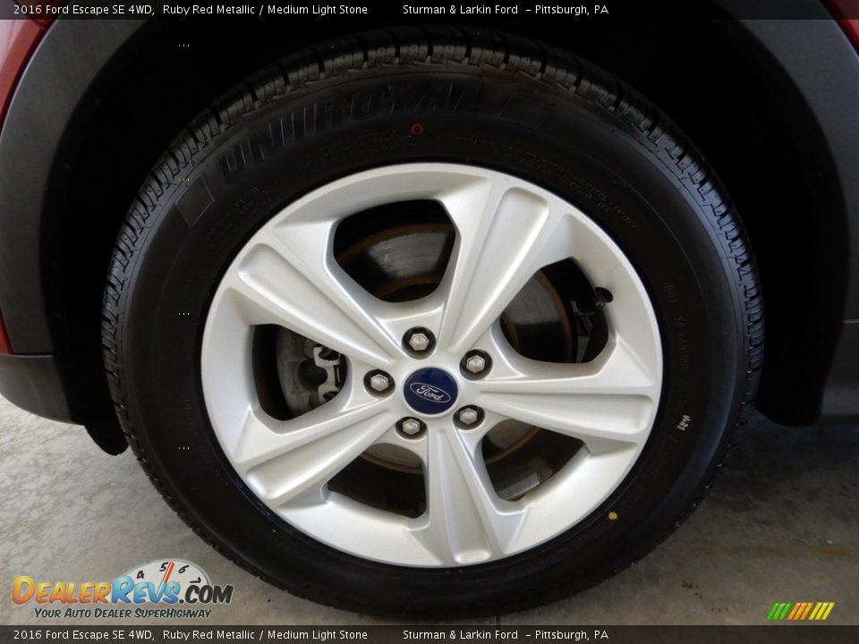 2016 Ford Escape SE 4WD Ruby Red Metallic / Medium Light Stone Photo #13