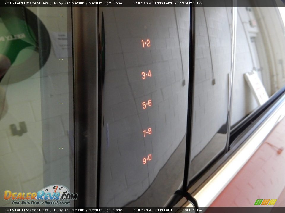 2016 Ford Escape SE 4WD Ruby Red Metallic / Medium Light Stone Photo #15