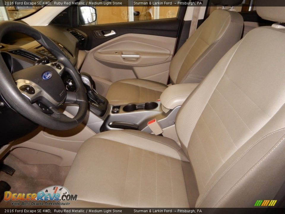2016 Ford Escape SE 4WD Ruby Red Metallic / Medium Light Stone Photo #16