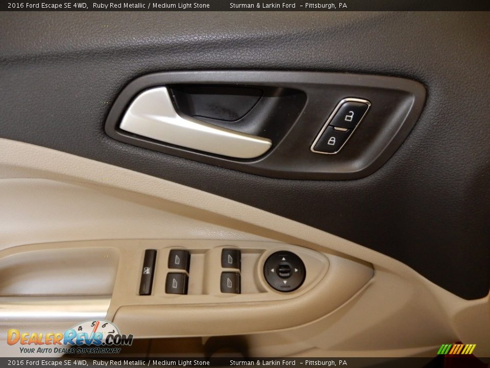 2016 Ford Escape SE 4WD Ruby Red Metallic / Medium Light Stone Photo #19