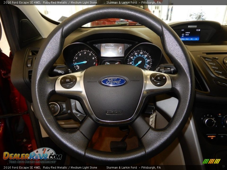 2016 Ford Escape SE 4WD Ruby Red Metallic / Medium Light Stone Photo #22