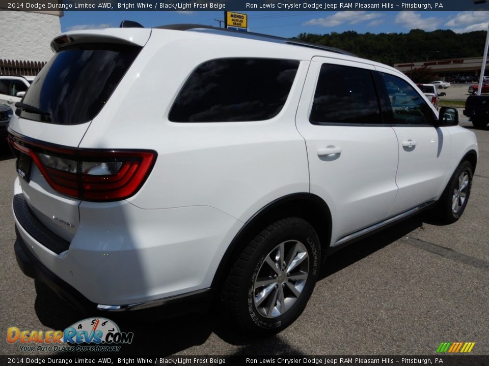 2014 Dodge Durango Limited AWD Bright White / Black/Light Frost Beige Photo #6