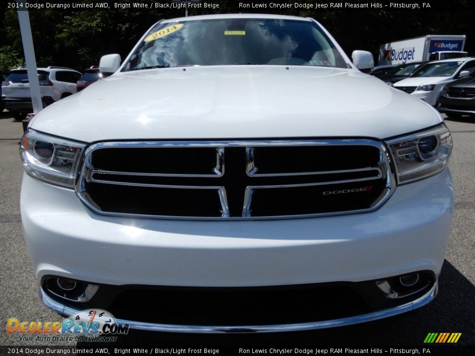 2014 Dodge Durango Limited AWD Bright White / Black/Light Frost Beige Photo #9