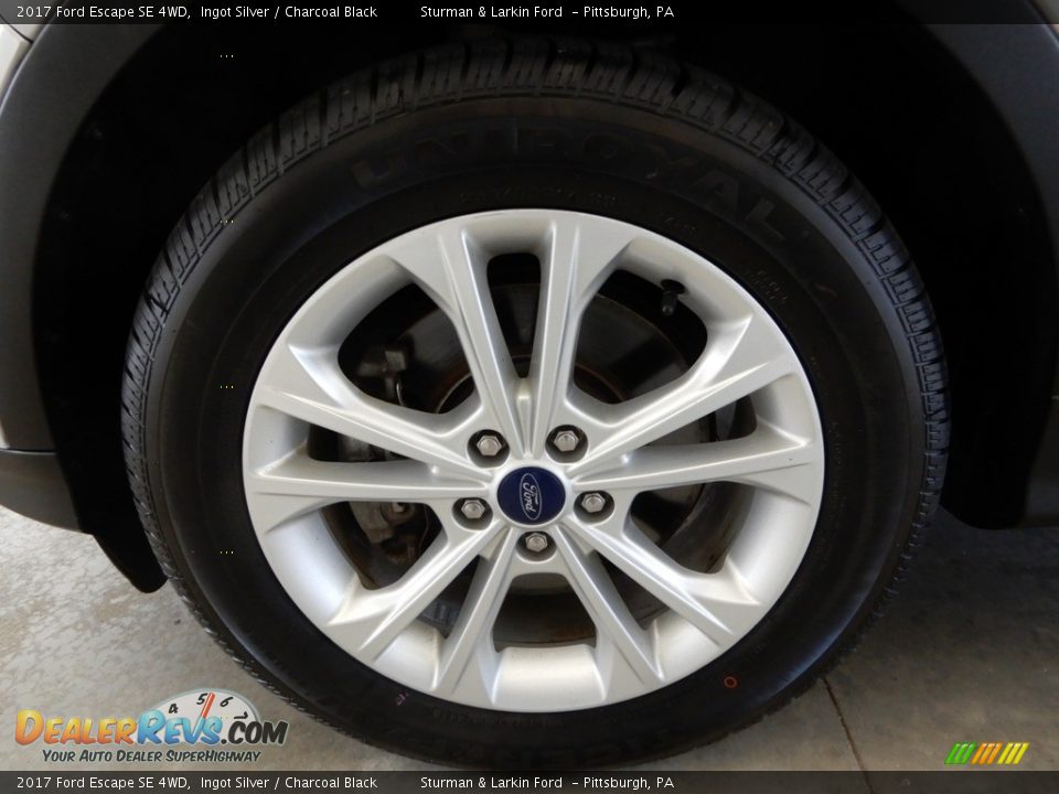 2017 Ford Escape SE 4WD Ingot Silver / Charcoal Black Photo #13
