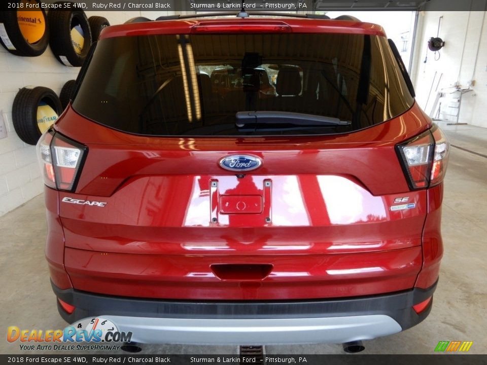 2018 Ford Escape SE 4WD Ruby Red / Charcoal Black Photo #6