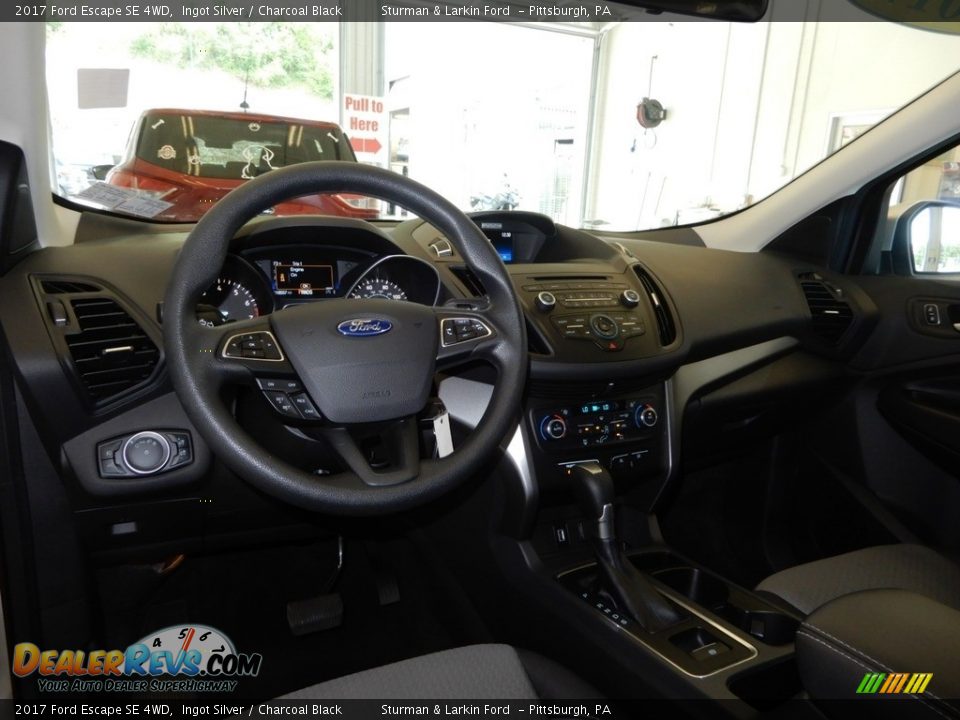 2017 Ford Escape SE 4WD Ingot Silver / Charcoal Black Photo #18