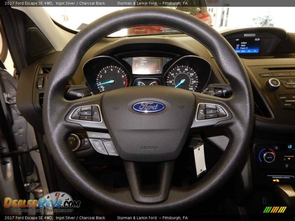 2017 Ford Escape SE 4WD Ingot Silver / Charcoal Black Photo #22