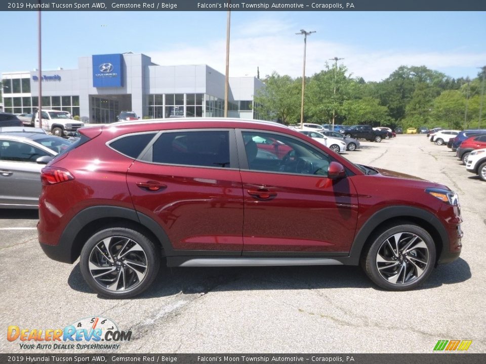 2019 Hyundai Tucson Sport AWD Gemstone Red / Beige Photo #1
