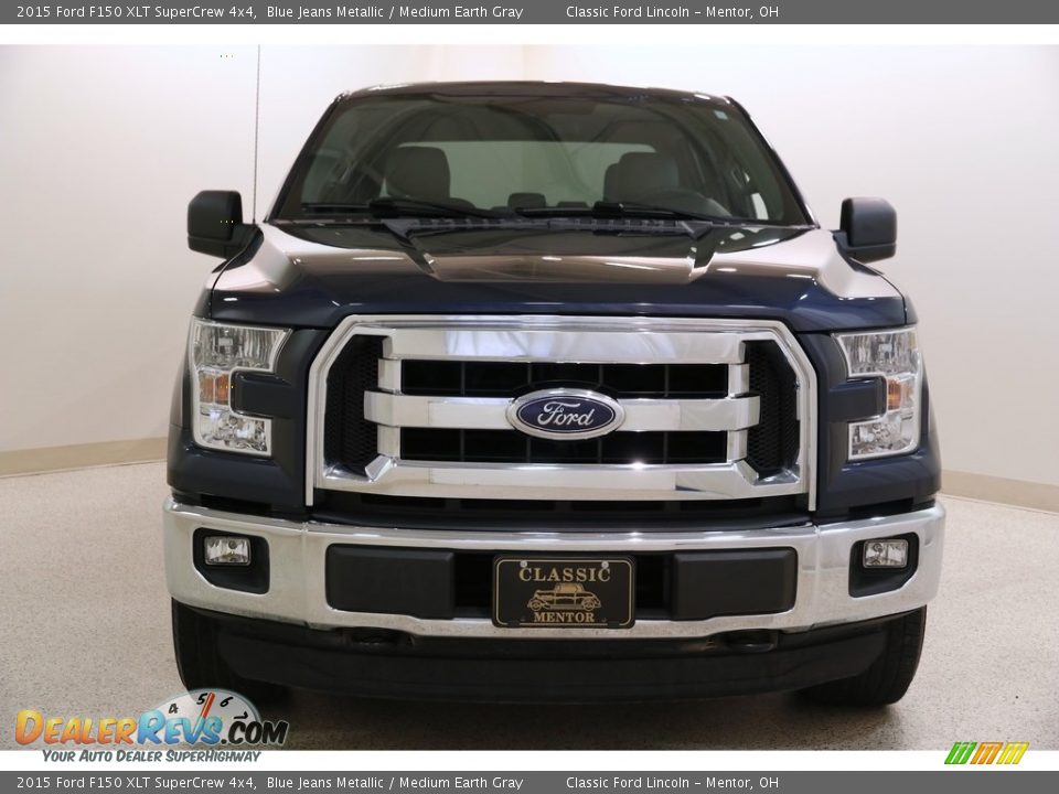 2015 Ford F150 XLT SuperCrew 4x4 Blue Jeans Metallic / Medium Earth Gray Photo #2