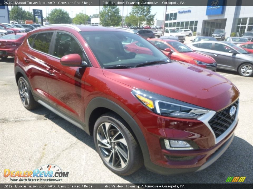 2019 Hyundai Tucson Sport AWD Gemstone Red / Beige Photo #3