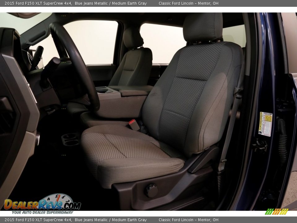 2015 Ford F150 XLT SuperCrew 4x4 Blue Jeans Metallic / Medium Earth Gray Photo #4