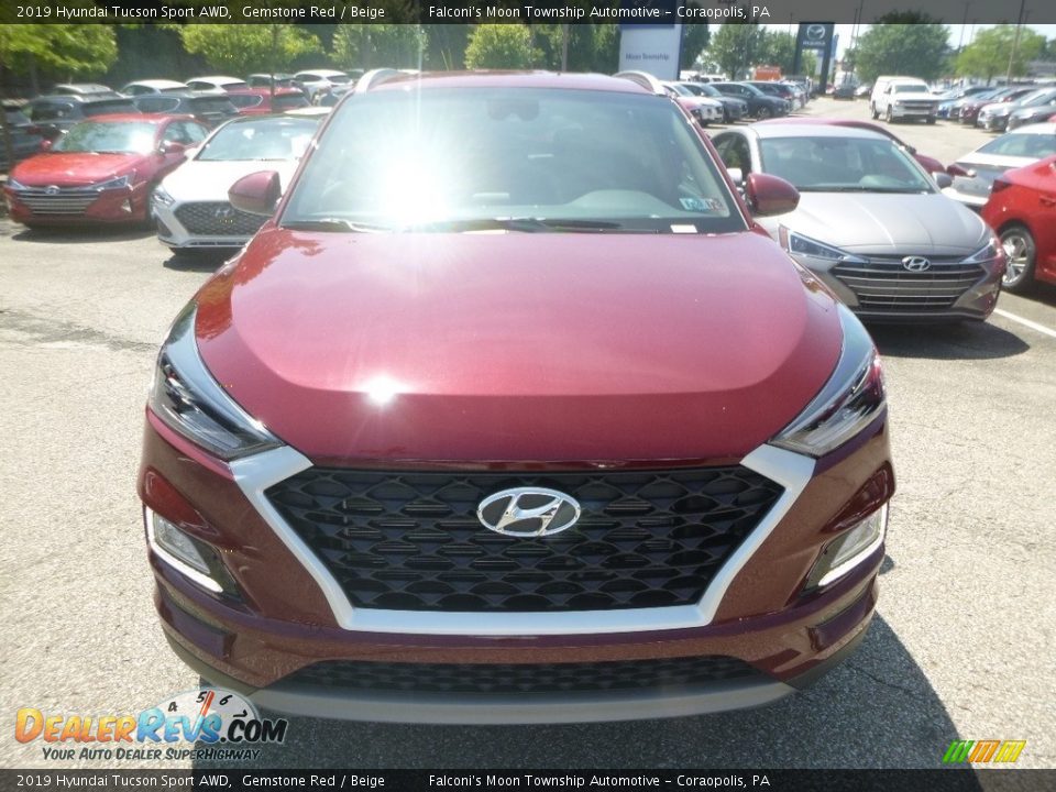 2019 Hyundai Tucson Sport AWD Gemstone Red / Beige Photo #4