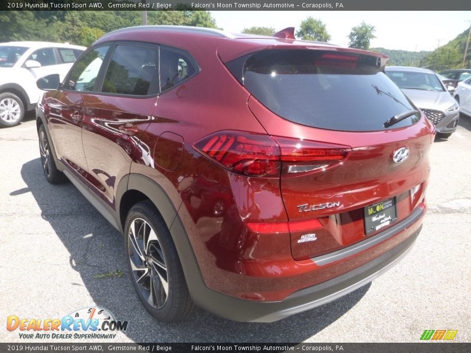 2019 Hyundai Tucson Sport AWD Gemstone Red / Beige Photo #6