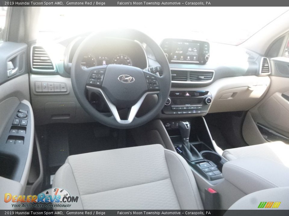 2019 Hyundai Tucson Sport AWD Gemstone Red / Beige Photo #9