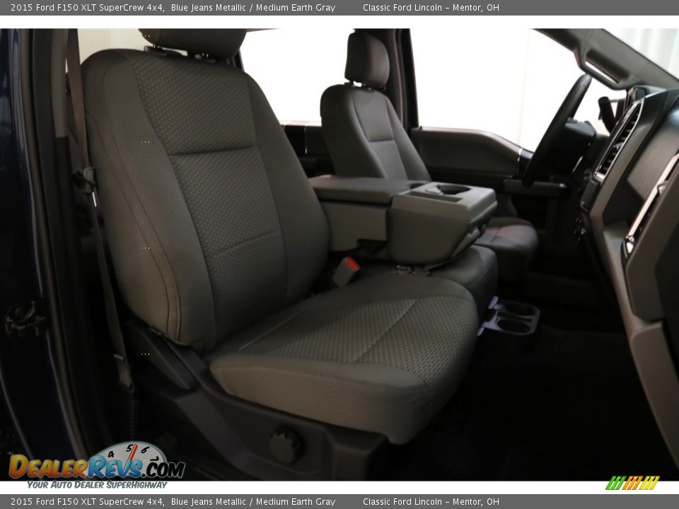 2015 Ford F150 XLT SuperCrew 4x4 Blue Jeans Metallic / Medium Earth Gray Photo #11