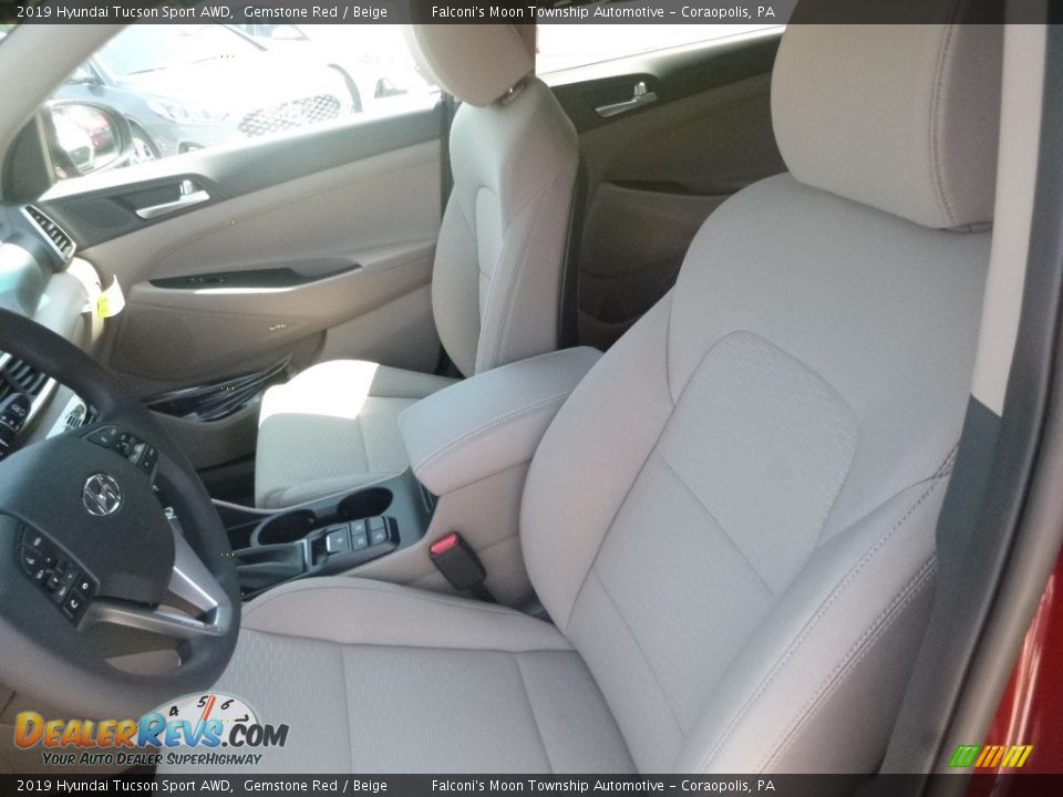 2019 Hyundai Tucson Sport AWD Gemstone Red / Beige Photo #10