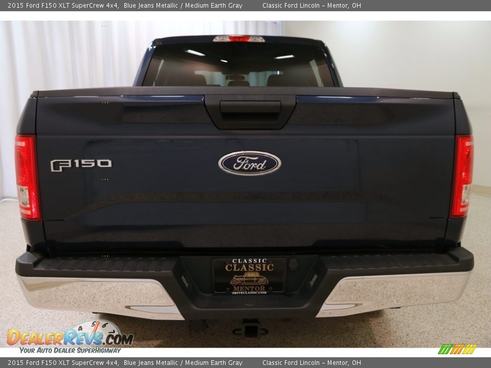 2015 Ford F150 XLT SuperCrew 4x4 Blue Jeans Metallic / Medium Earth Gray Photo #14