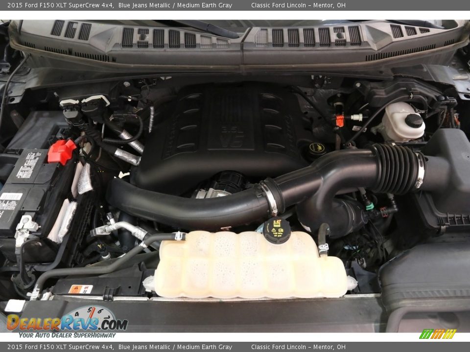 2015 Ford F150 XLT SuperCrew 4x4 Blue Jeans Metallic / Medium Earth Gray Photo #15