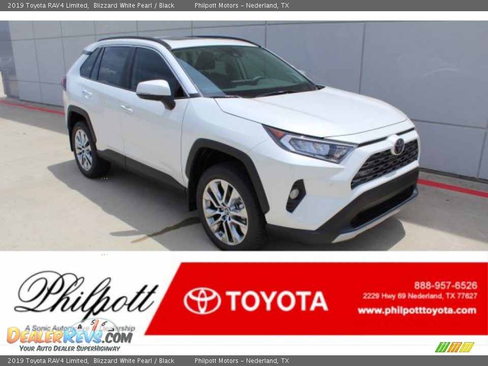 2019 Toyota RAV4 Limited Blizzard White Pearl / Black Photo #1