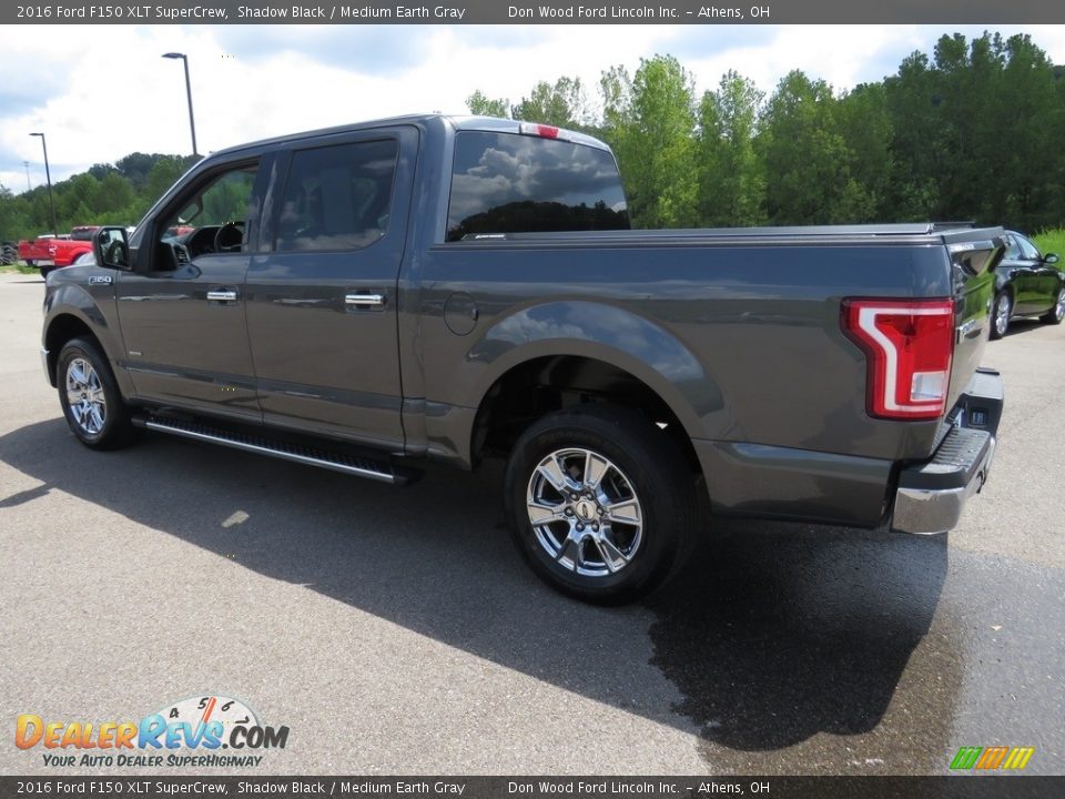 2016 Ford F150 XLT SuperCrew Shadow Black / Medium Earth Gray Photo #9