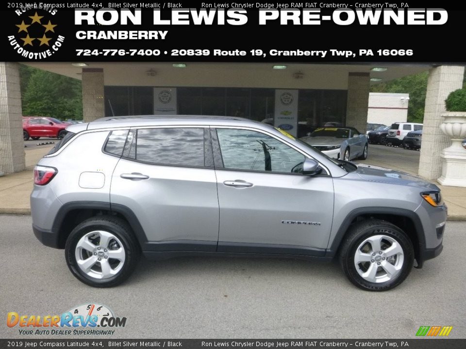 2019 Jeep Compass Latitude 4x4 Billet Silver Metallic / Black Photo #1