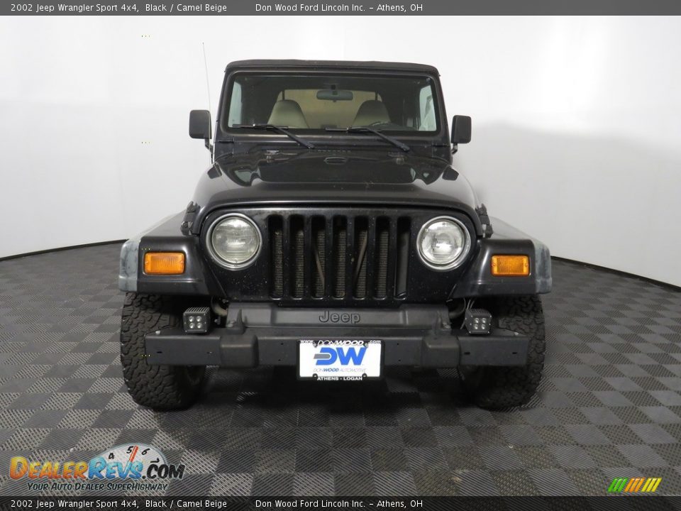 2002 Jeep Wrangler Sport 4x4 Black / Camel Beige Photo #4