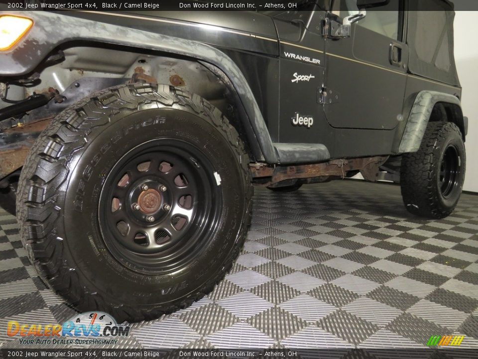 2002 Jeep Wrangler Sport 4x4 Black / Camel Beige Photo #8