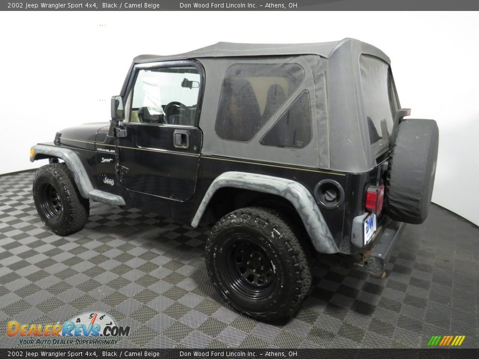 2002 Jeep Wrangler Sport 4x4 Black / Camel Beige Photo #9