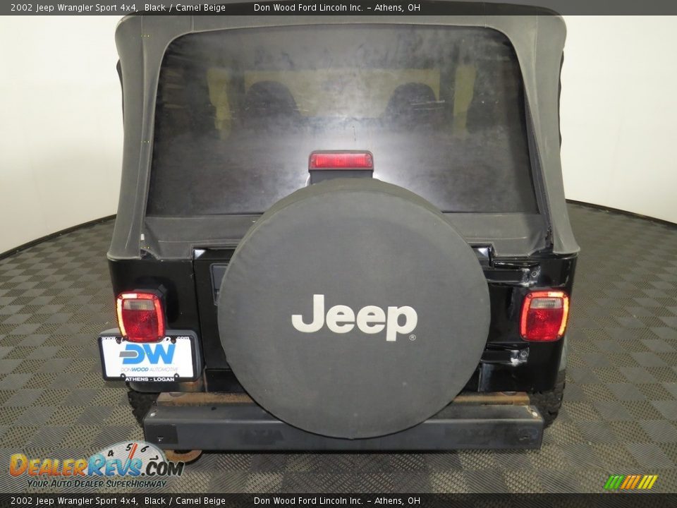 2002 Jeep Wrangler Sport 4x4 Black / Camel Beige Photo #11