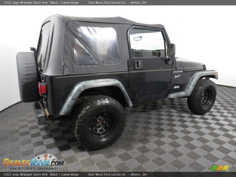 2002 Jeep Wrangler Sport 4x4 Black / Camel Beige Photo #14