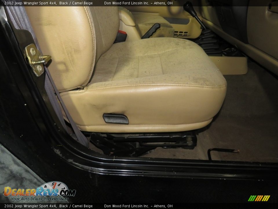 2002 Jeep Wrangler Sport 4x4 Black / Camel Beige Photo #21