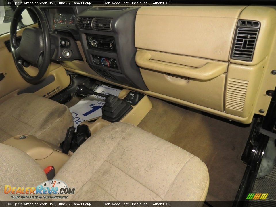2002 Jeep Wrangler Sport 4x4 Black / Camel Beige Photo #22