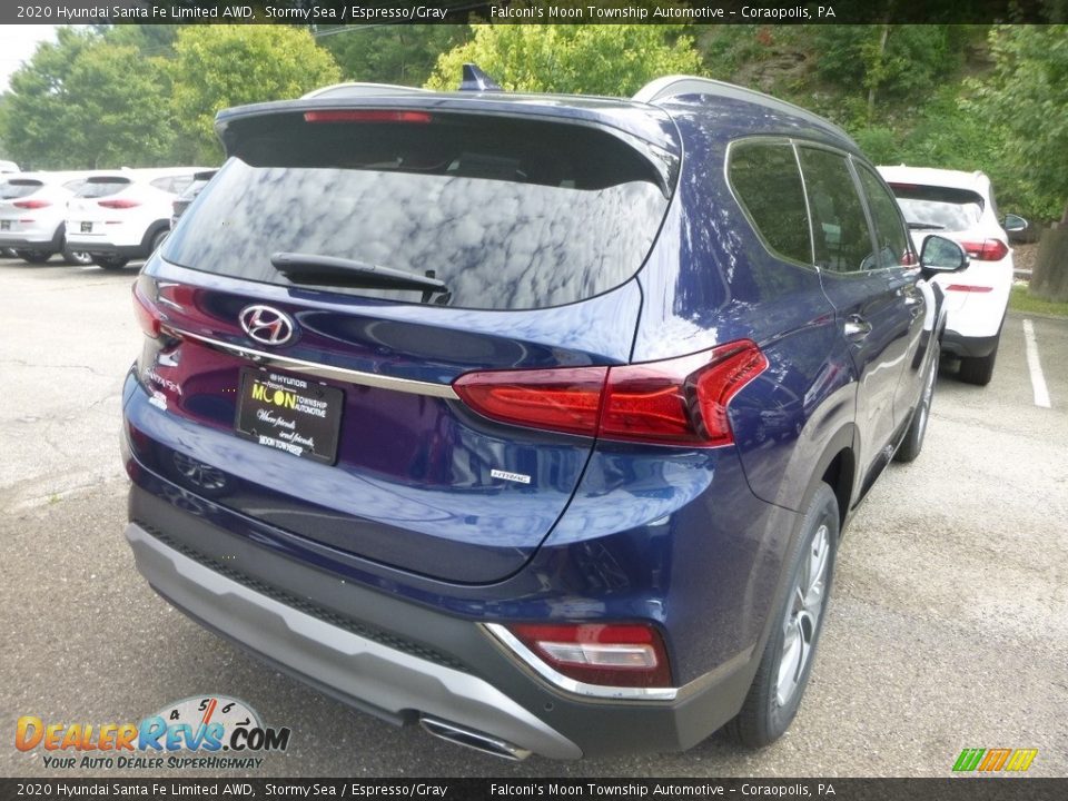 2020 Hyundai Santa Fe Limited AWD Stormy Sea / Espresso/Gray Photo #2